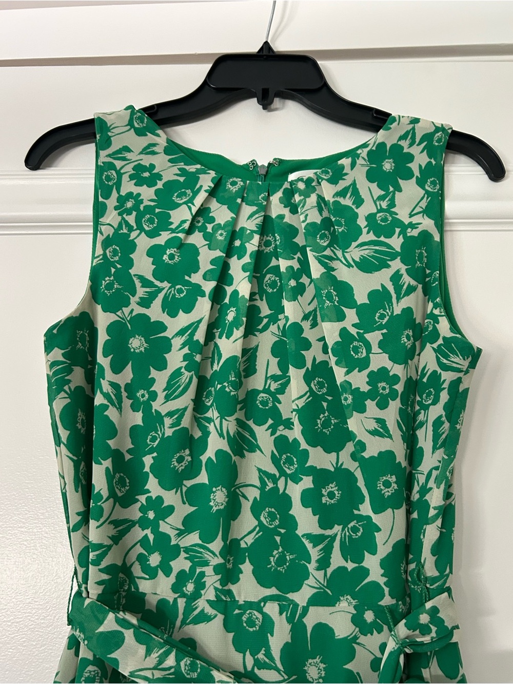 Eliza JGreen Floral Tie-Waist Midi Dress - Picture 2 of 5